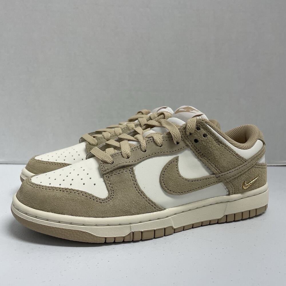 Nike Dunk Low Sail White Metallic Gold IO4244 101 Size 8.5 Women White Tan Shoe